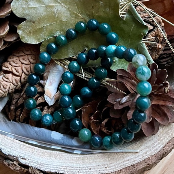 Hand Crafted Jewelry - 🆕New Moss Agate 8mm Healing Gemstone Bracelet